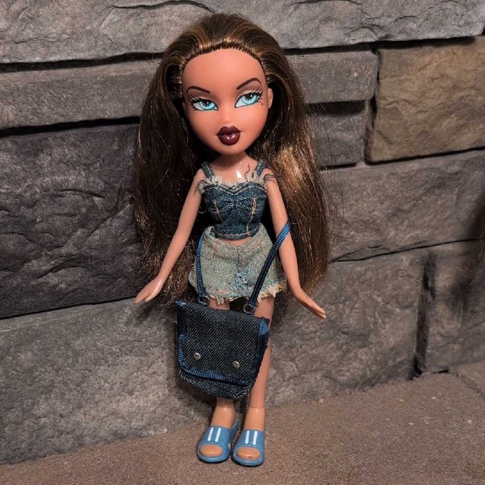 Stylish Denim Doll with Accessories